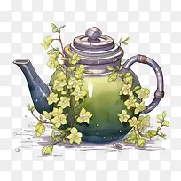 茶壶-绿茶