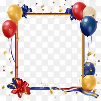 生日派对框架-生日派对框架气球五彩纸屑庆祝派对