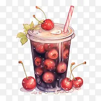 珍珠奶茶-草莓