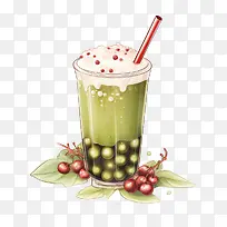 抹茶珍珠奶茶-绿茶