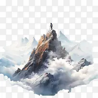 国家峰会日-国家峰会日山雪峰天空