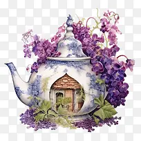 葡萄和花-藤