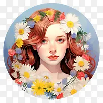 时尚女孩-花冠