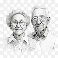国际老年人日-国际老年人日老年人祖父母老年夫妇幸福的夫妇