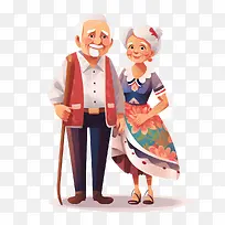 国际老年人日-国际老年人日老年人祖父母年长夫妇老人