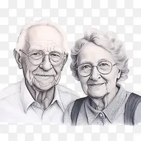 国际老年人日-国际老年人日老人老妇老年夫妇幸福的夫妇