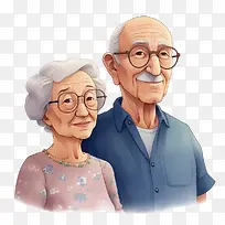 国际老年人日-国际老年人日老年老年夫妇夫妇祖父母