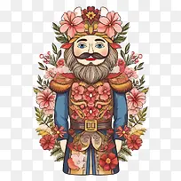 圣诞胡桃夹子-花花环