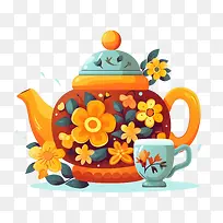 茶壶-花茶壶