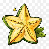 杨桃-杨桃星黄色果叶