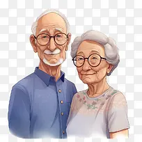 国际老年人日-国际老年人日年龄夫妇年迈的祖父母