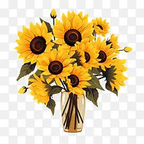 国家向日葵日-国家向日葵日向日葵花束鲜花花瓶