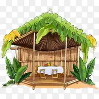 住棚节-香蕉叶