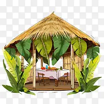 住棚节-香蕉叶