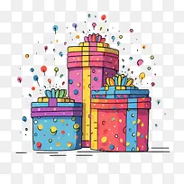 卡通礼品盒-生日礼物