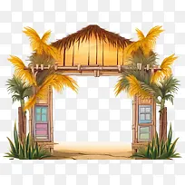 住棚节框架-棕榈树