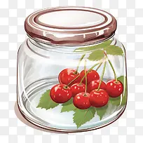 水果酱-水果酱樱桃罐水果玻璃
