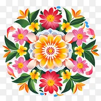 Onam花卉rangoli-花艺设计