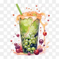 抹茶珍珠奶茶-抹茶珍珠奶茶饮料果汁鸡尾酒