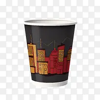 纸咖啡杯-城市天际线
