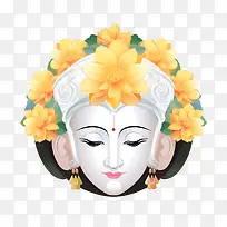 抽象的脸-莲花