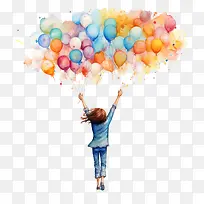 民族幸福发生日-民族幸福发生日快乐的孩子水彩颜色