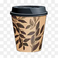 棕色纸咖啡杯-一杯咖啡