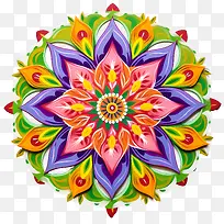 Onam花兰戈里-曼陀罗