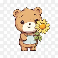 泰迪熊日-向日葵