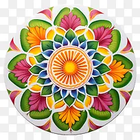 onam花卉rangoli-onam花卉rangoli文化绘画传统多彩
