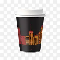 纸杯-纸杯天际线城市景观城市景观夜景
