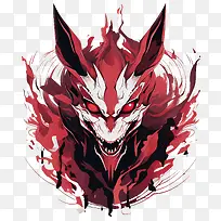 噩梦狐狸-噩梦狐狸怪物恶魔恶魔红色