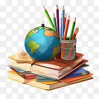 国际扫盲日-国际扫盲日学校教育铅笔书籍
