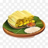 OnamSadya食物-香蕉叶