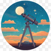 天文日-天文日天文望远镜夜空观星天文学