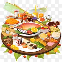 OnamSadya食物-寿司