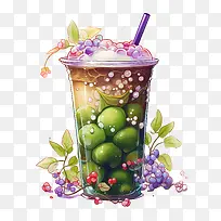 抹茶珍珠奶茶——夏日饮品