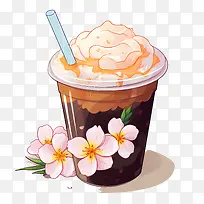 珍珠奶茶-樱花