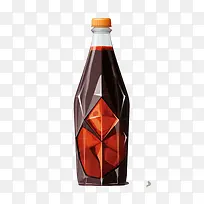苏打可乐瓶-苏打可乐瓶红色液体瓶水晶
