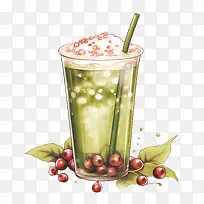 抹茶珍珠奶茶-绿茶