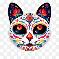 亡灵节-亡灵节亡灵节猫头骨猫头骨