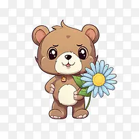 泰迪熊日-泰迪熊日熊可爱的花花