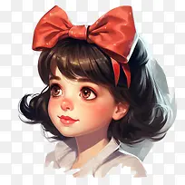 国际蝴蝶结日-国际蝴蝶结日可爱的女孩弓着眼睛