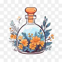 香水瓶-橙色
