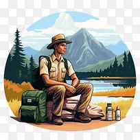 国家公园管理局创始人日-这张图片的国家公园管理局创始人日是：露营远足户外大自然