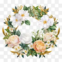栀子花环-白玫瑰