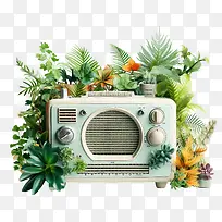 国家广播日-国家广播日花园植物绿叶