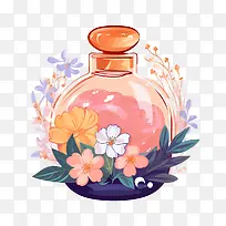 香水瓶-花卉装饰