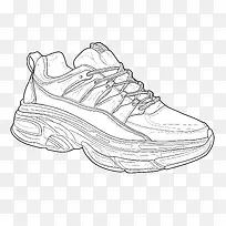 素描运动鞋-素描运动鞋鞋运动鞋跑步鞋运动鞋