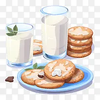 饼干和牛奶-巧克力